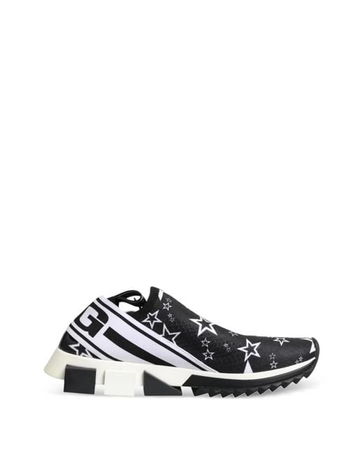 Dolce & Gabbana White Sorrento Star-Print Sneakers for men