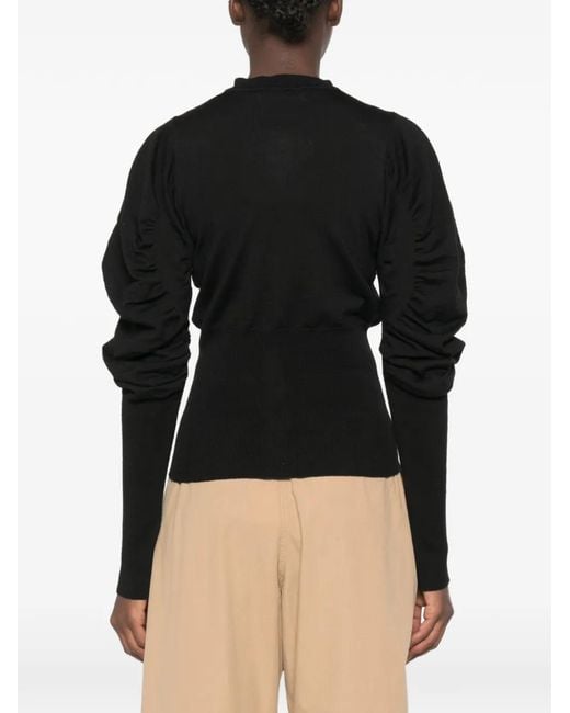 Vivienne Westwood Black Orb-Embroidered Wool Sweater