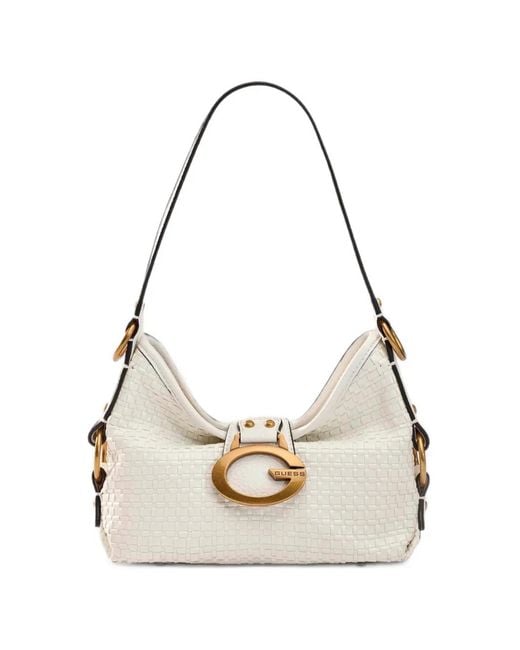 Guess White Camden Shoulder Bag