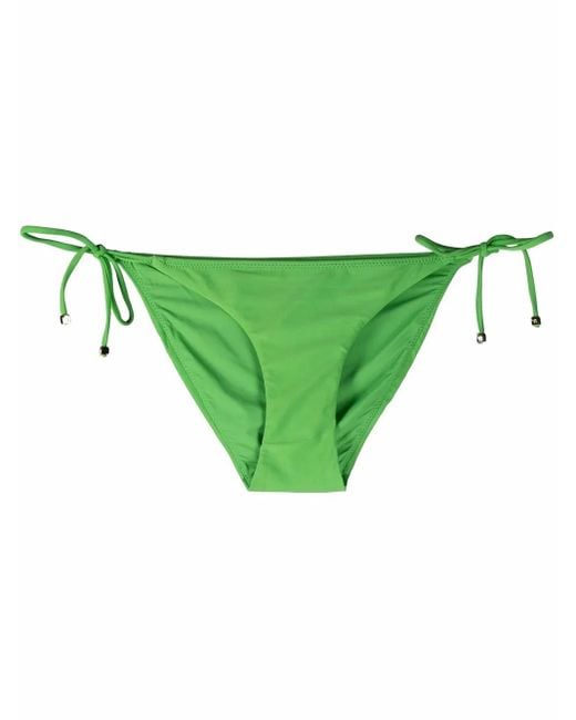 Nanushka Green Side-Tie Bikini Bottoms