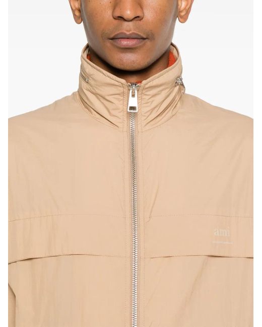 AMI Windjack Met Logoprint in het Natural voor heren