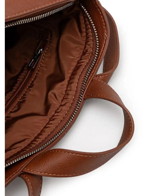 Desigual Brown Medium Braided-Trim Backpack