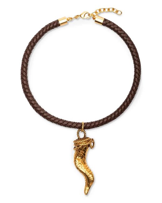 Silvia Tcherassi Metallic Dominica Braided Charm Neckace
