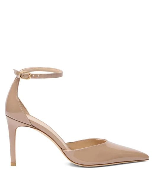 Stuart Weitzman 85 Mm Stuart Power Pumps in het Natural