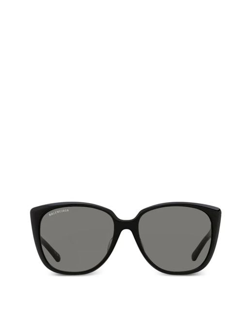 Balenciaga Black Alternative Fit Square Sunglasses