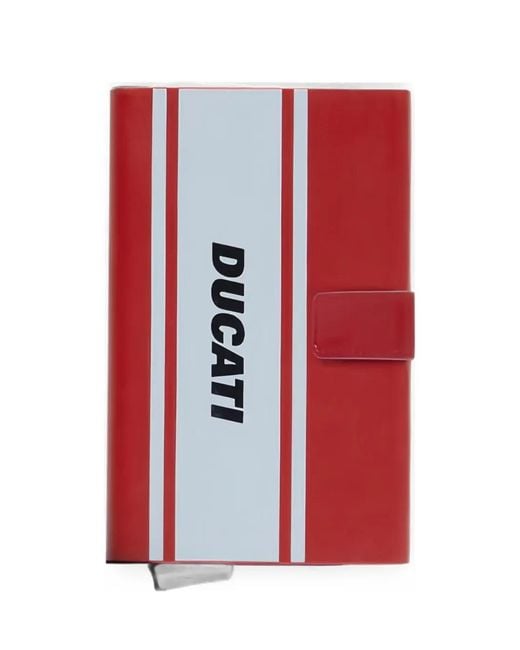Piquadro Red X Ducati Logo-Print Wallet