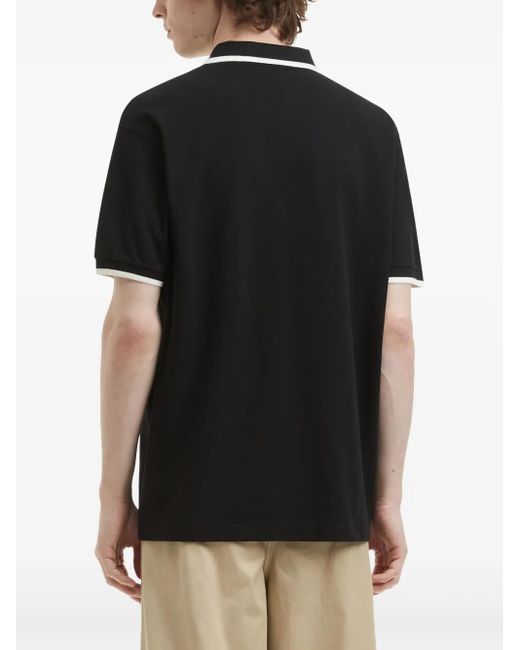 Chocoolate Black Logo-Embroidered Polo Shirt for men