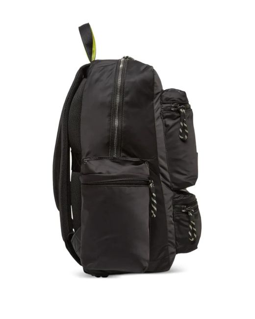 Calvin Klein Black Logo-Plaque Multi-Pocket Backpack for men