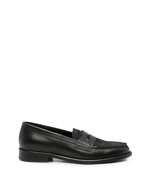 Etro Black Paisley-Print Loafers for men