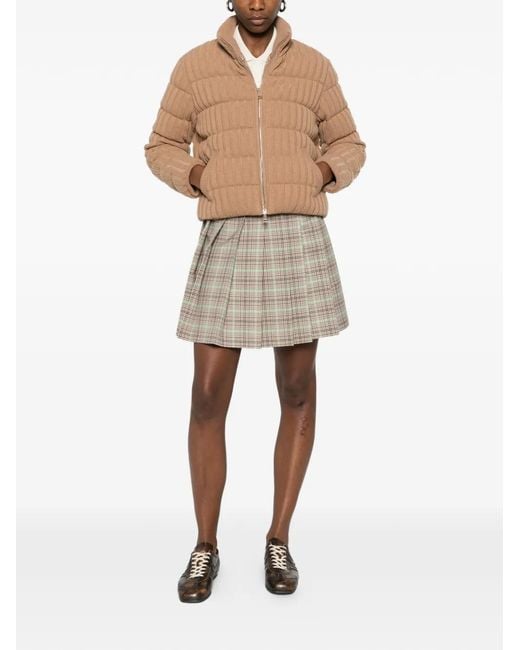 Moncler Natural Padded Zip-Up Jacket
