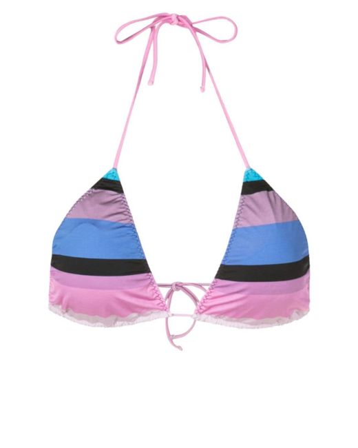 Clube Bossa Pink Aava Striped Bikini Top