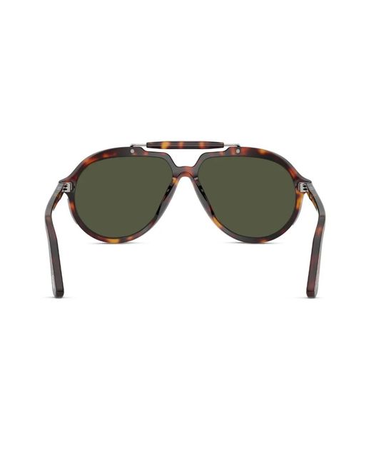 Persol Green Pilot-Frame Sunglasses