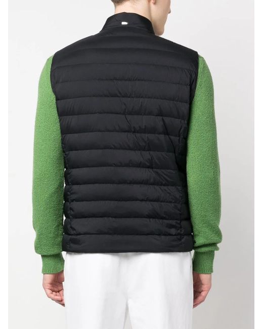 Herno Black Padded Zip-Up Gilet for men