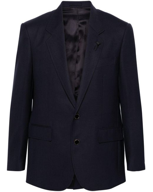 Lardini Blue Single-breasted Wool Blazer for men