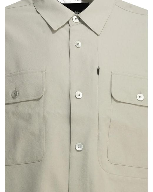 Goldwin Gray Button-Up Chest-Pockets Shirt for men