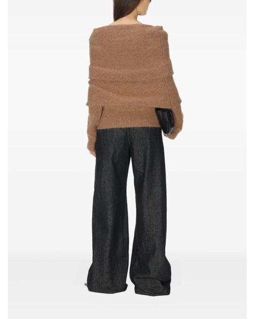 Entire studios Brown Bound Off-Shoulder Sweater