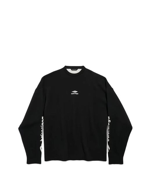 Balenciaga Black Logo-Print Sweatshirt for men