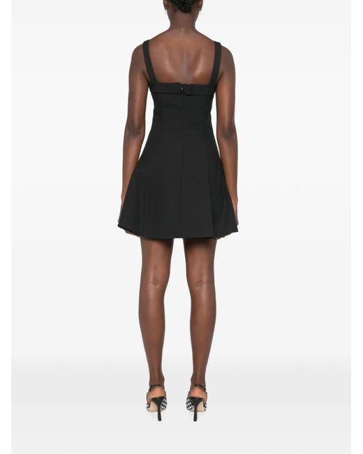 Stine Goya Black Square-Neck Flared Dress