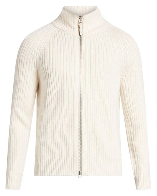 Tom Ford White Ribbed Knitted Jumper for men