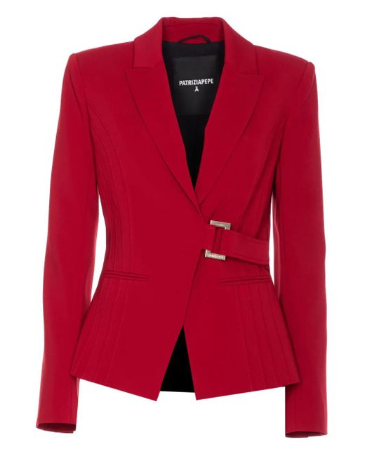 Blazer Con Cintura di Patrizia Pepe in Red