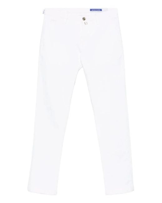 Jacob Cohen White Bobby Trousers for men