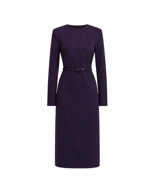 Liviana Conti Blue Natalie Belted Midi Dress