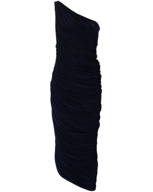 Robe longue Diana à design à une épaule Norma Kamali en coloris Blue