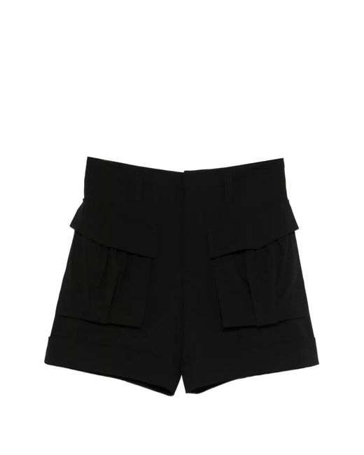 kuro様 Lanvin メンズ ブラック ベルトループ カーゴショーツ