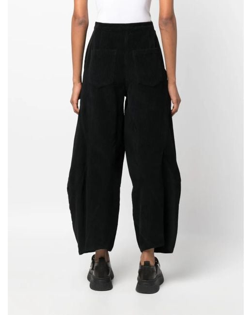 Henrik Vibskov Black Digi Cropped Corduroy Trousers