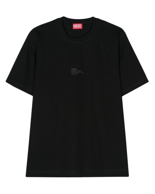 DIESEL Black T-must-slits-n2 Cotton T-shirt for men