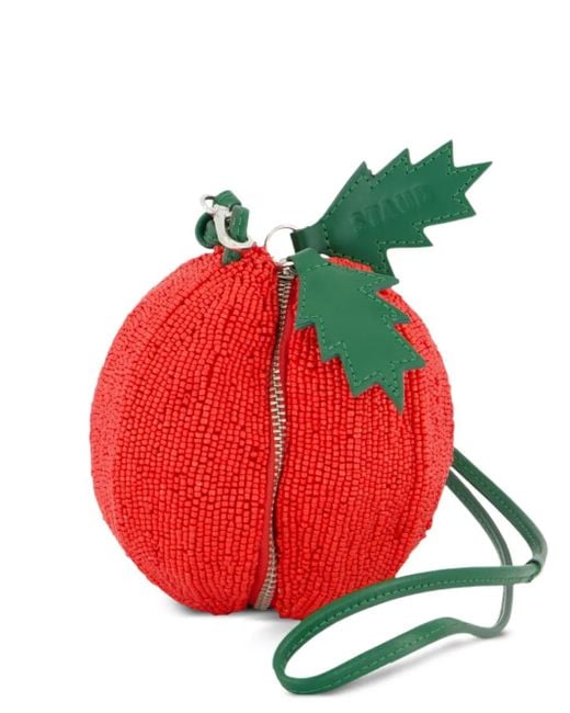 Staud Red Kugel-Mini-Tasche mit Perlen