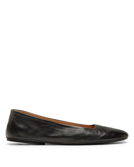Marsèll Black Distesa Leather Ballet Flats