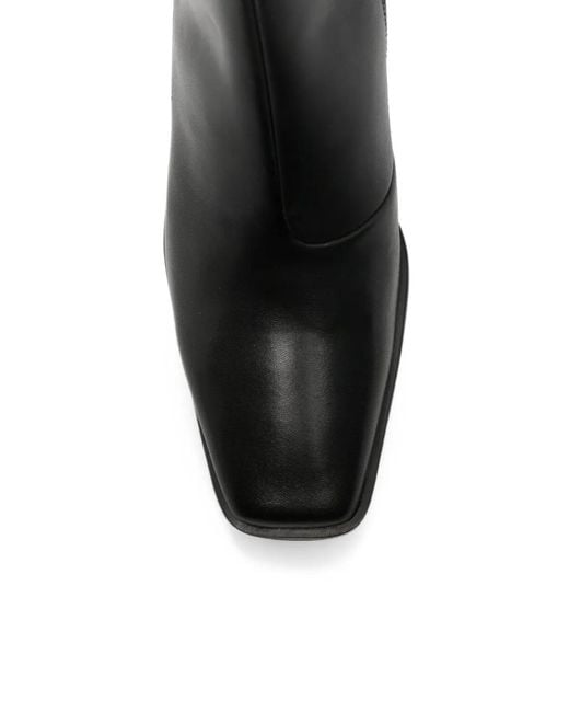 Vagabond Black Square-Toe Ankle Boots
