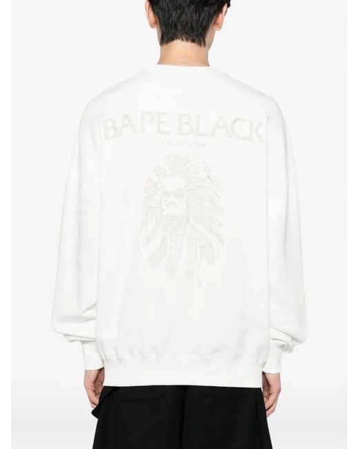 A Bathing Ape White Logo-Embroidered Sweatshirt for men