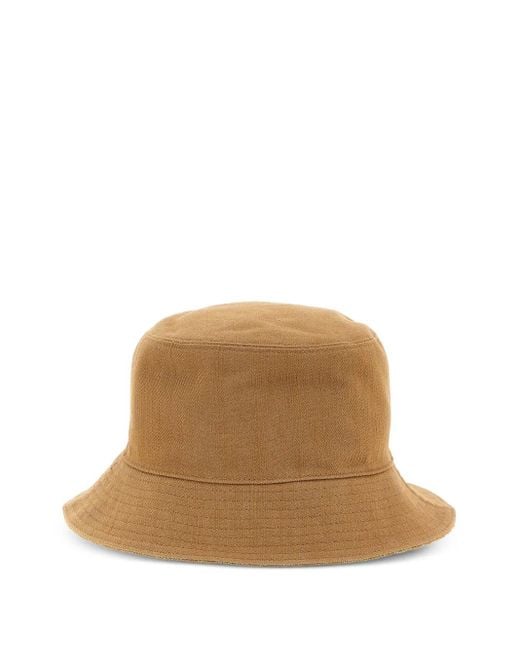 Fendi Natural Ff-Pattern Reversible Bucket Hat