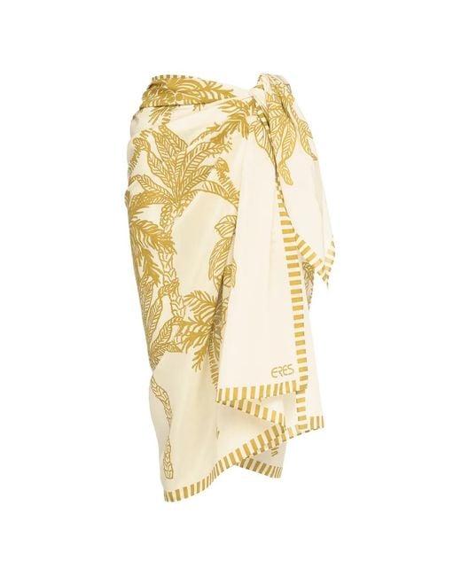 Eres Metallic Jungle Printed Sarong Beach Cover-Ups