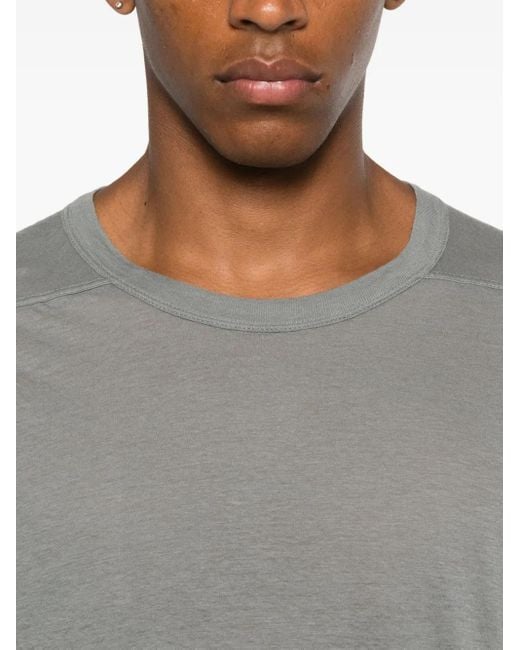 Camiseta Level T con abertura lateral Rick Owens de hombre de color Gray