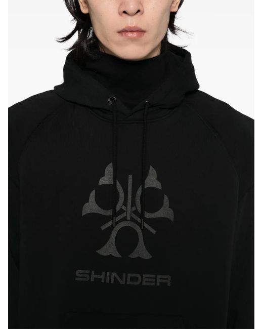 OLLY SHINDER Black Folk Hoodie for men