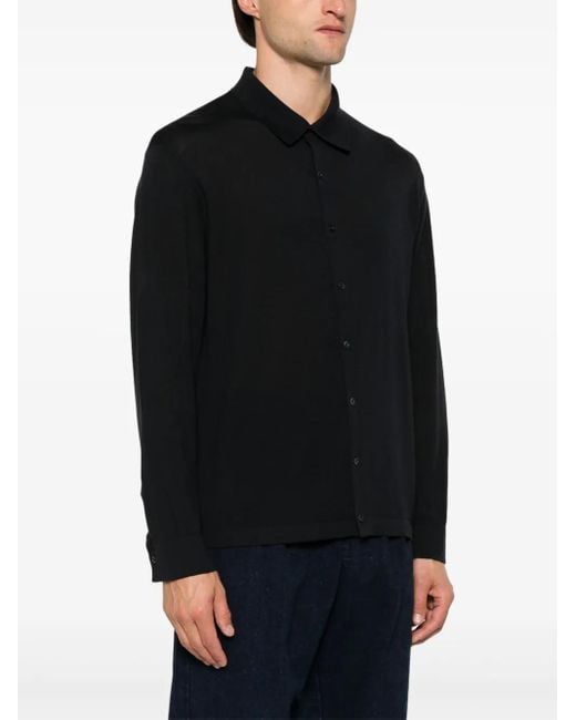 D4.0 Black Wool Cardigan for men