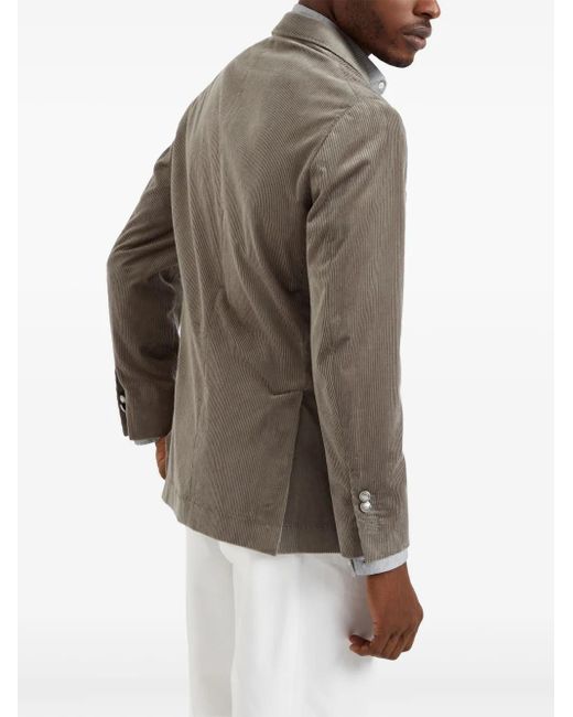 Brunello Cucinelli Einreihiges Sakko Aus Cord in Green für Herren