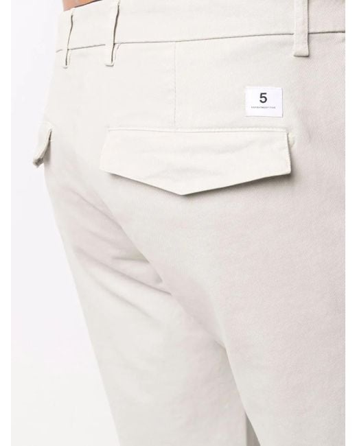 Department 5 Gray Straight-Leg Cotton-Blend Trousers for men