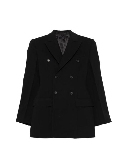 Wardrobe NYC Black Contour Double-Breasted Blazer