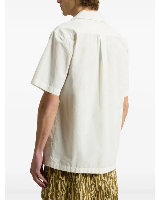 Woolrich White Garment-Dyed Cotton Shirt for men