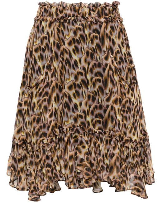 Minifalda Viera con estampado gráfico Isabel Marant de color Brown
