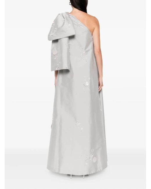 BERNADETTE White Winnie Embroidery Maxi Dress