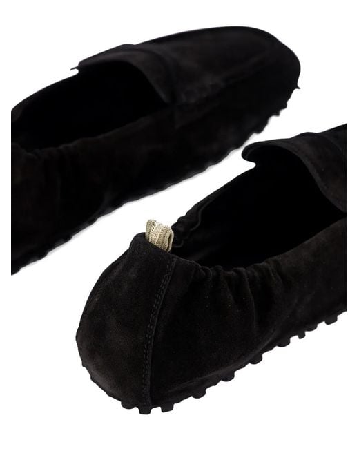 Officine Creative Black Travis Suede Loafers for men