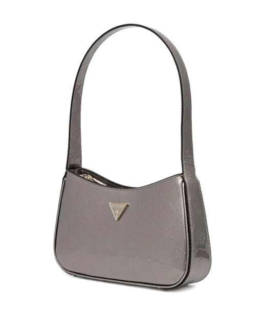 Guess Gray Arnela Monogram-Debossed Shoulder Bag