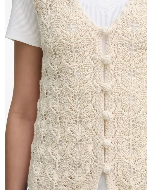 INTROPIA White Textured Waistcoat