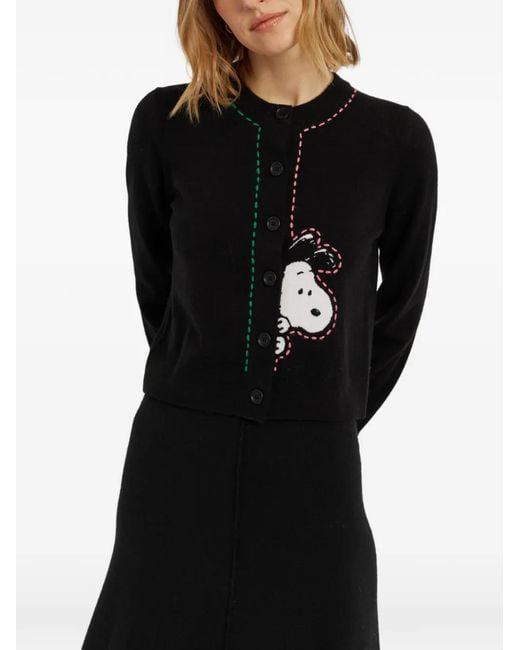 Chinti & Parker Black Snoopy Peep Cardigan