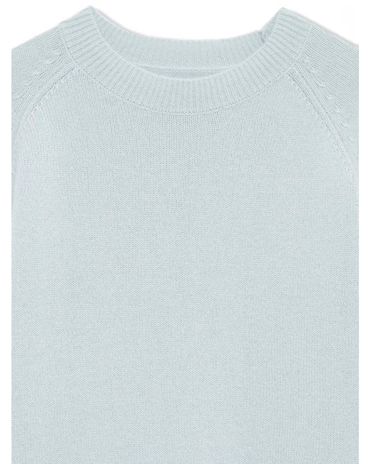 Anine Bing White Jackson Short-Sleeve Sweater